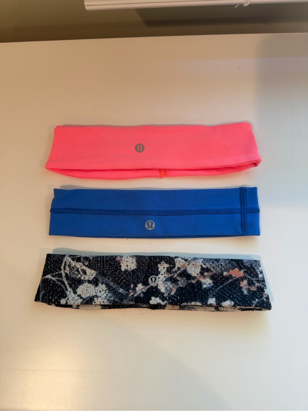 Lululemon Women's Headbands - Pink, Blue & Marble 3-Pack
